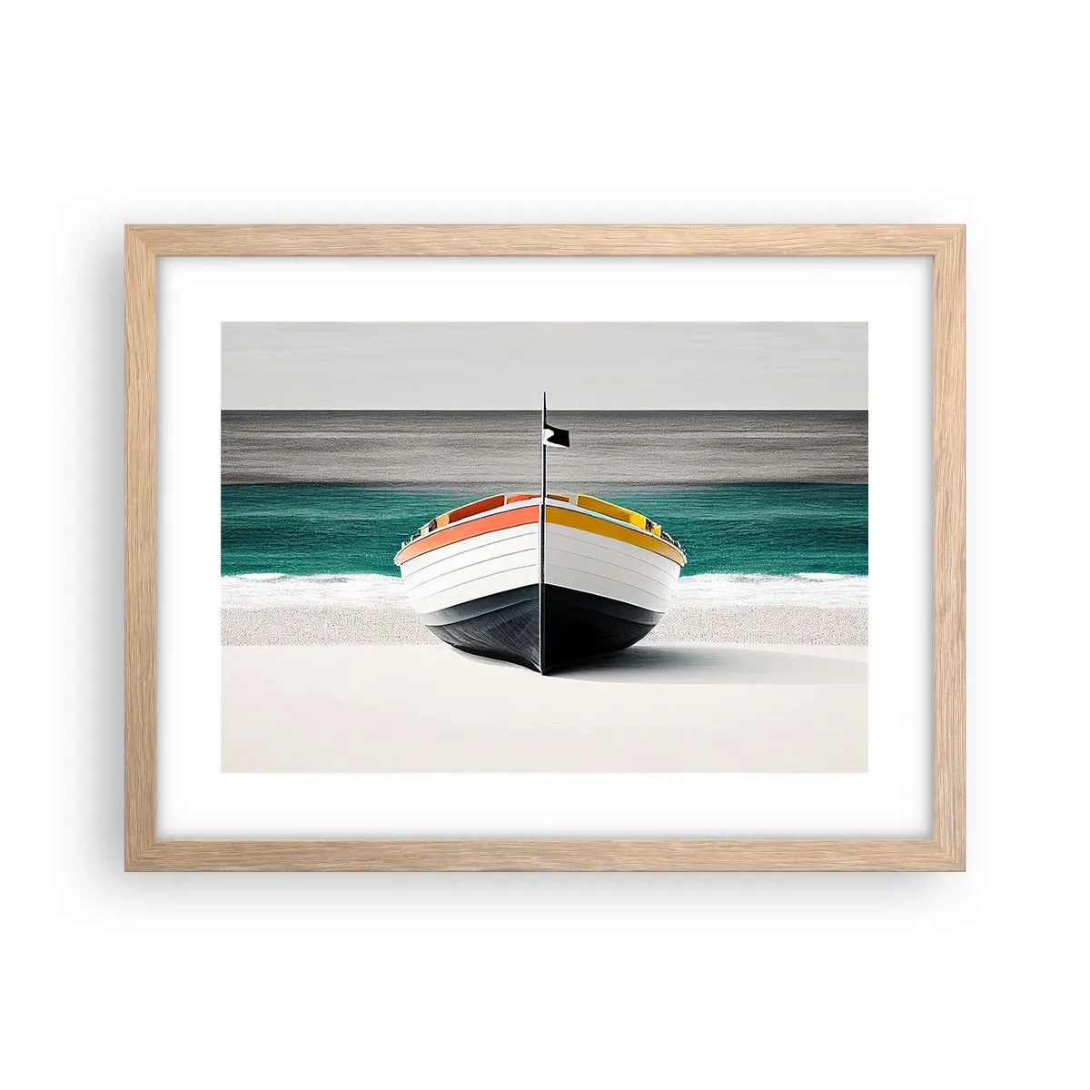 Affiche dans un chêne clair - Poster - A sa place - 40x30 cm