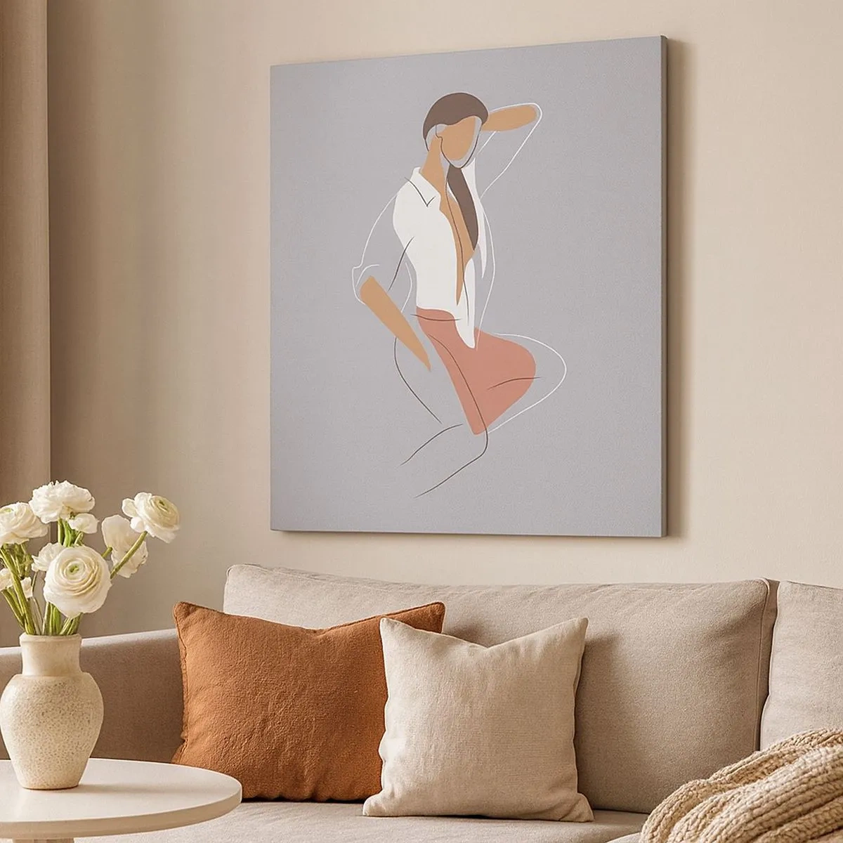 Impression sur toile - Image sur toile - Contour gracieux - 30x30 cm