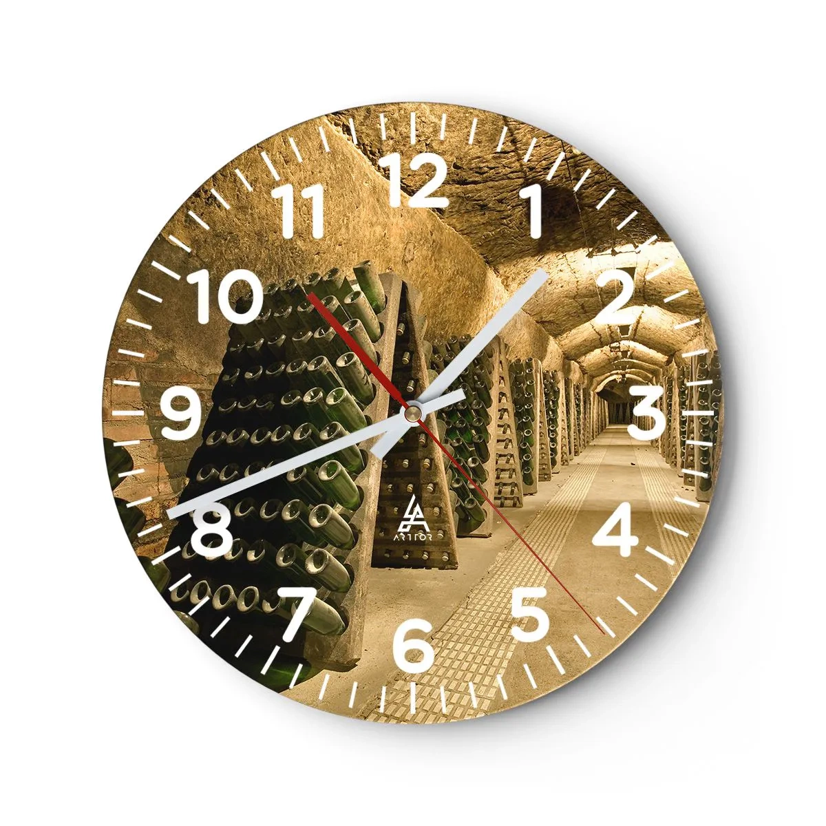 Horloge murale - Pendule murale - L'éveil du goût - 40x40 cm