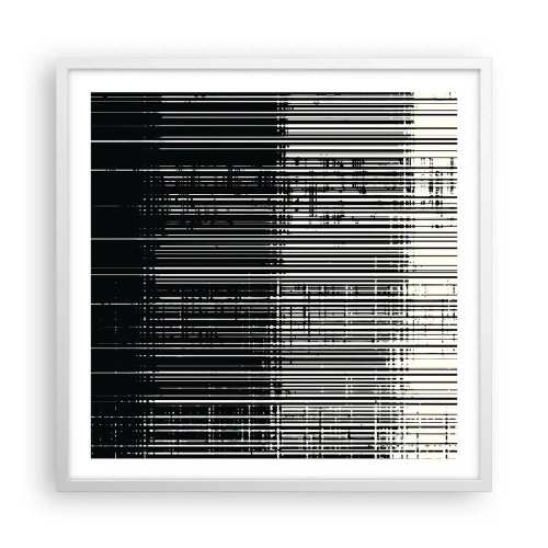 Affiche dans un cadre blanc - Poster - Ondes et vibrations - 60x60 cm