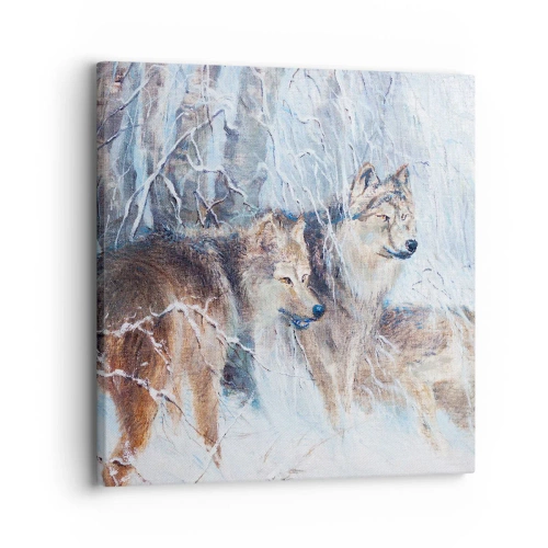 Impression sur toile - Image sur toile - Attention! Ca arrive ... - 30x30 cm