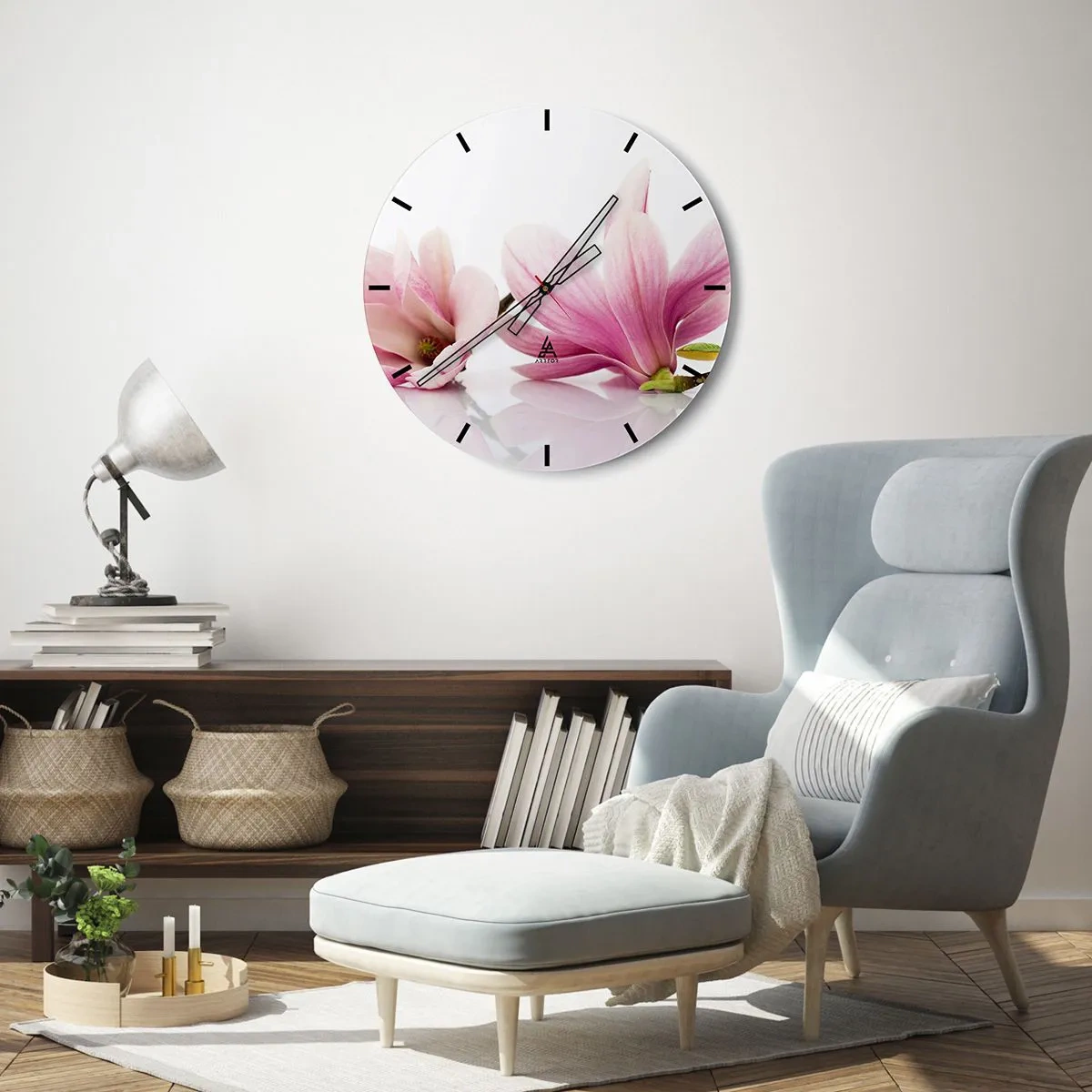 Horloge murale - Pendule murale - Délicat comme une brise de printemps - 30x30 cm