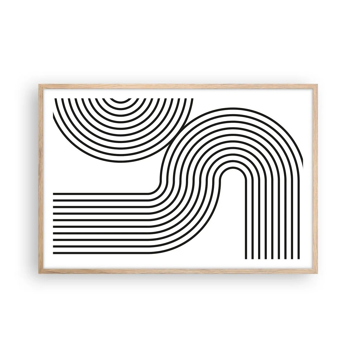 Affiche dans un chêne clair - Poster - En plein virage - 91x61 cm