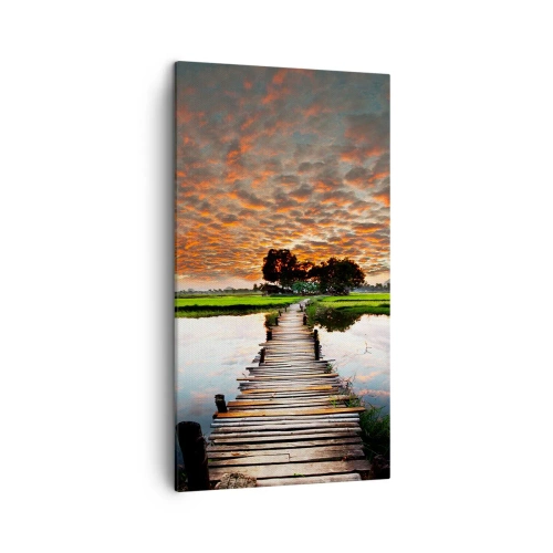 Impression sur toile - Image sur toile - Étendez vos bras - respirez - 45x80 cm