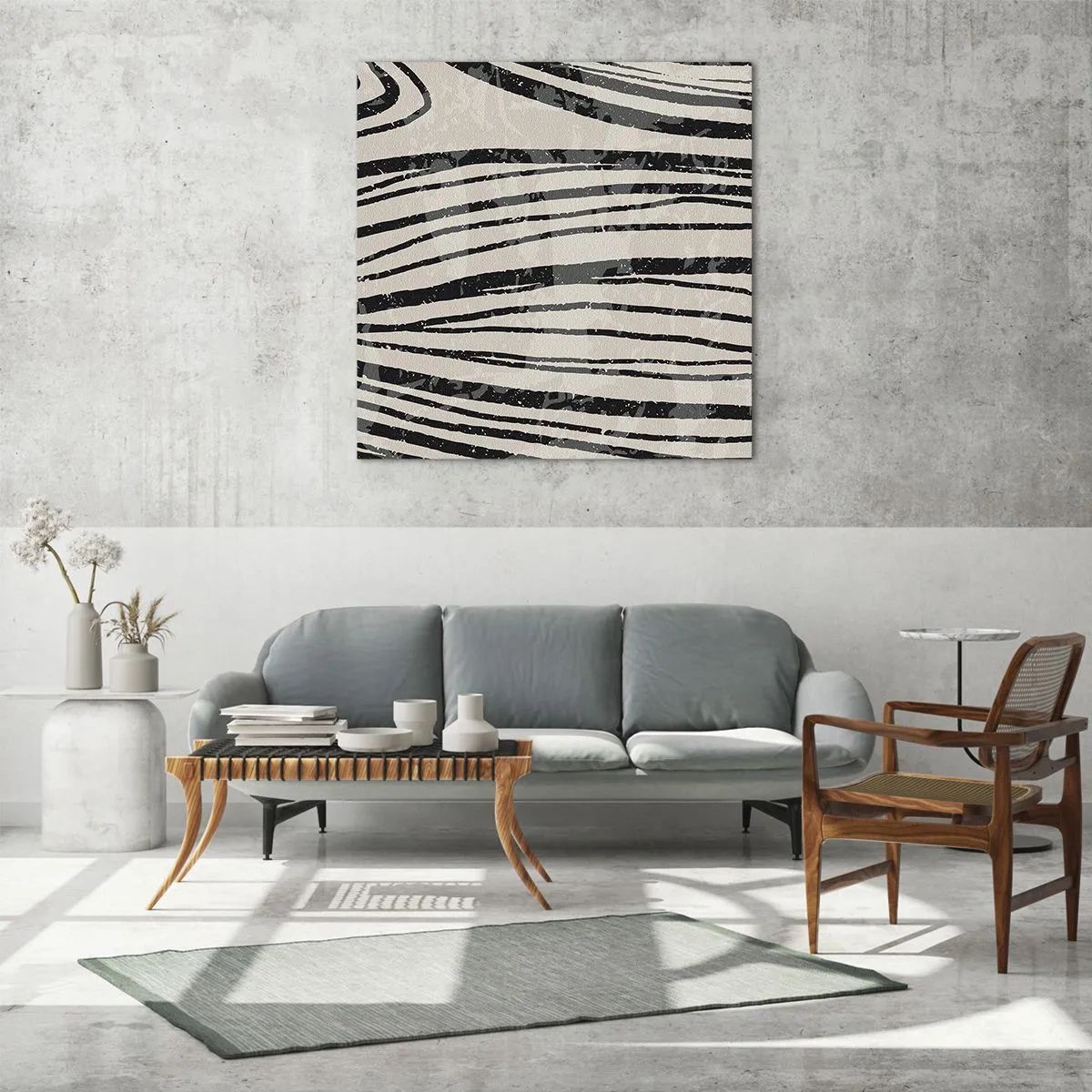 Impression sur verre - Image sur verre - Ligne de marécage - 70x70 cm