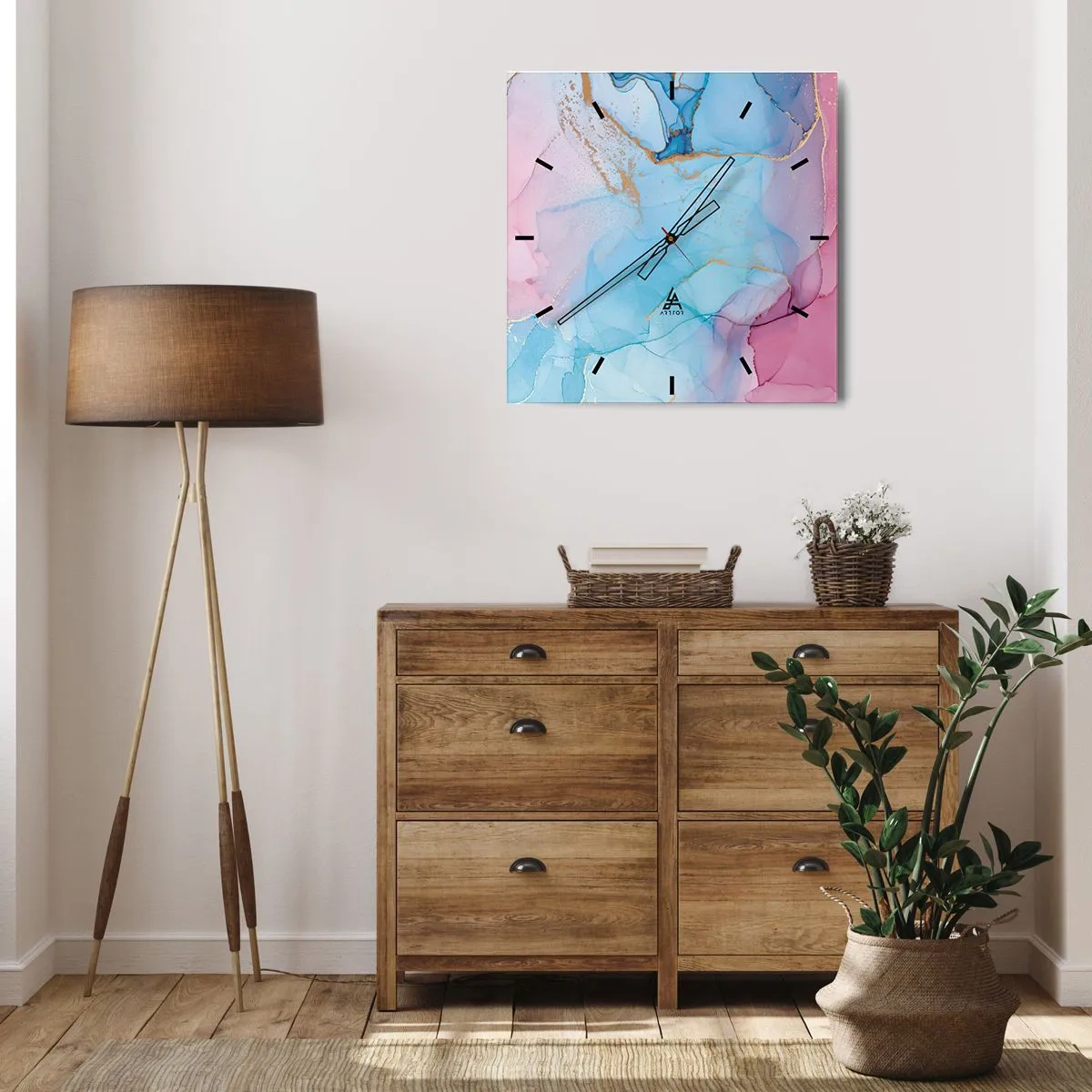 Horloge murale - Pendule murale - Rencontre et mélange - 40x40 cm