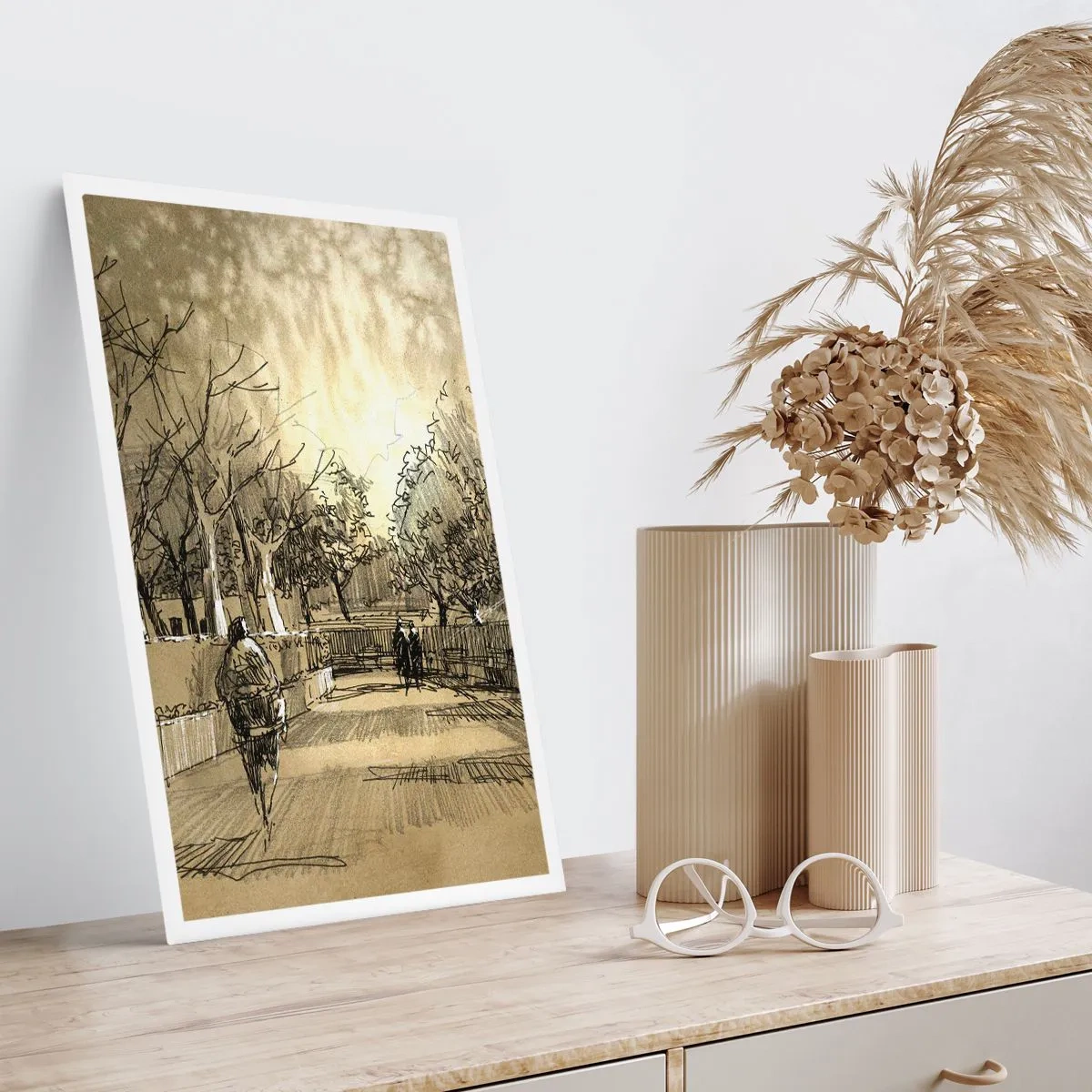 Affiche - Poster - Un moment arrêté avec une plume - 30x40 cm