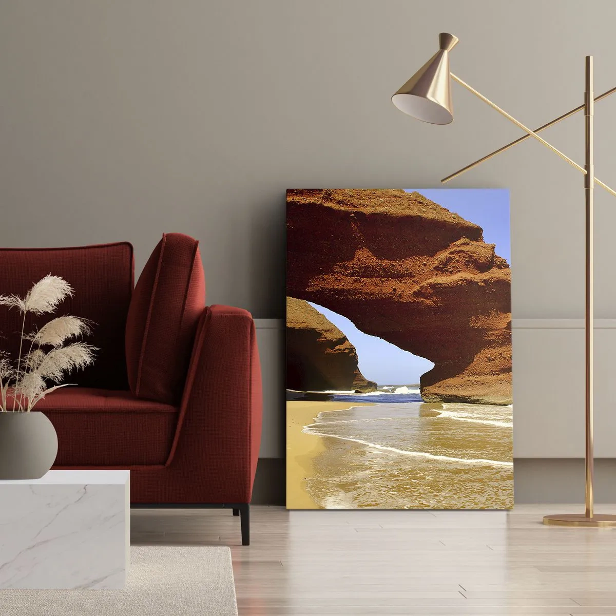 Impression sur toile - Image sur toile - L'eau et le vent depuis des milliers d'années - 55x100 cm