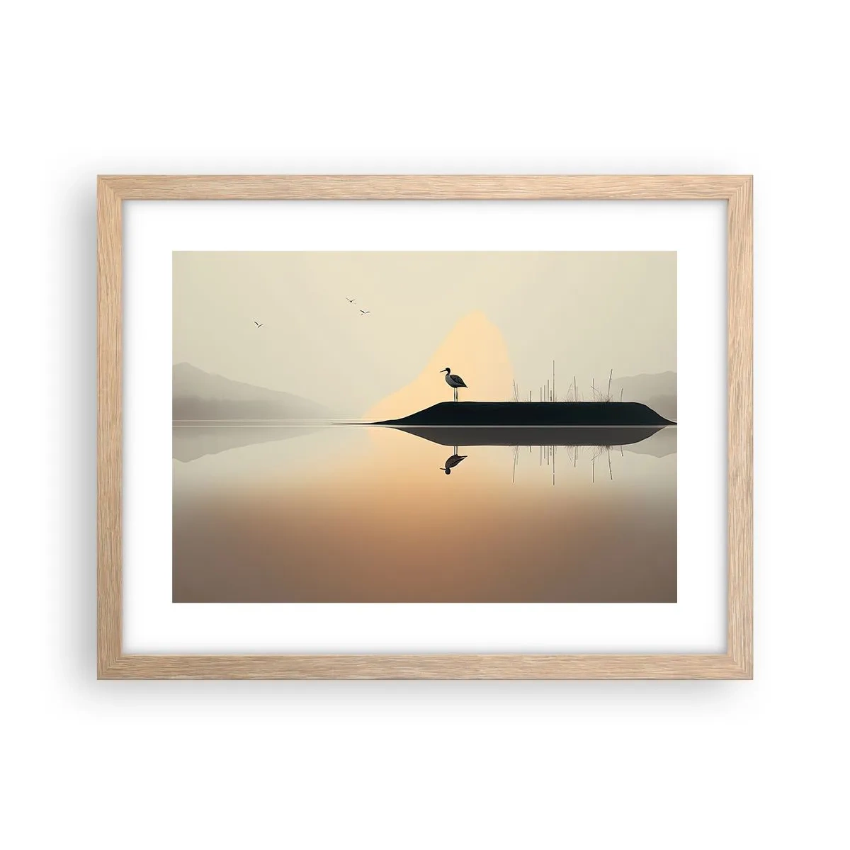 Affiche dans un chêne clair - Poster - Le seigneur du lac - 40x30 cm