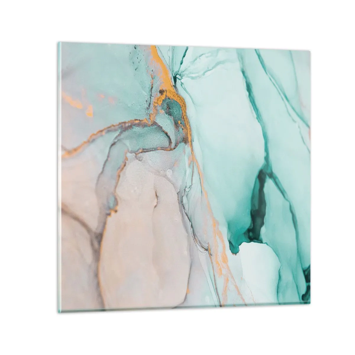 Impression sur verre - Image sur verre - Danse des formes et des couleurs - 30x30 cm