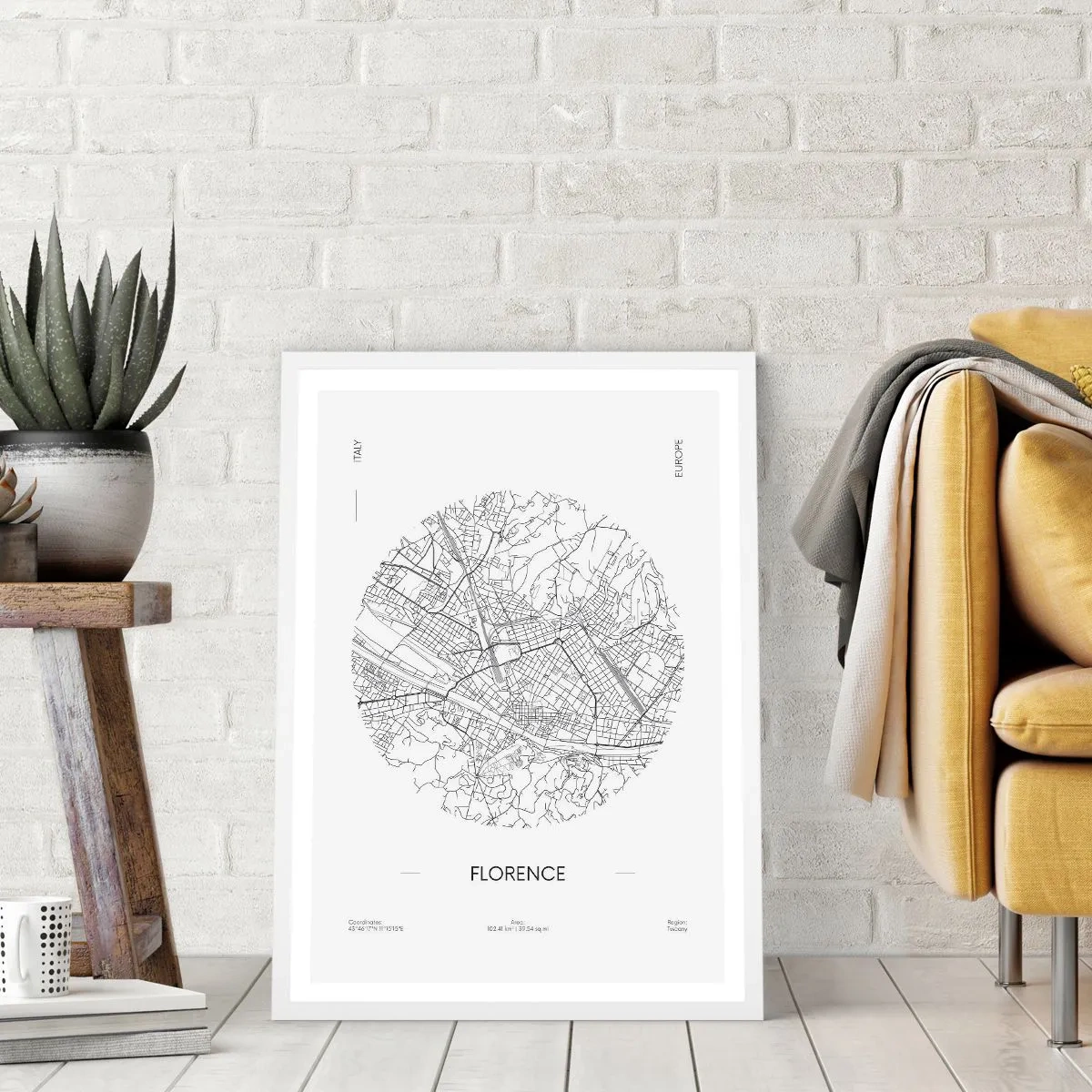 Affiche dans un cadre blanc - Poster - Anatomie de Florence - 70x100 cm