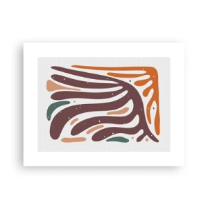 Affiche - Poster - Composition organique rayonnante - 40x30 cm