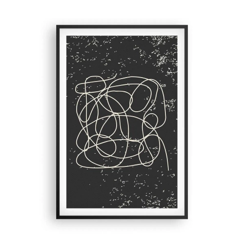 Affiche dans un cadre noir - Poster - Errance des pensées - 61x91 cm