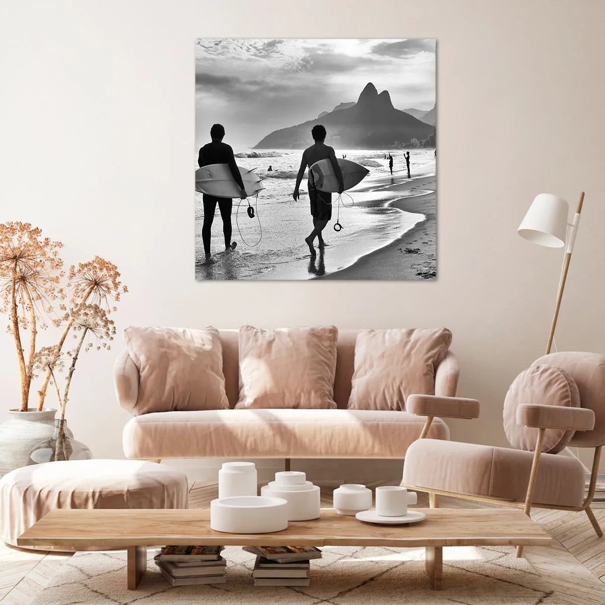 Impression sur toile - Image sur toile - Samba sur une vague - 30x30 cm