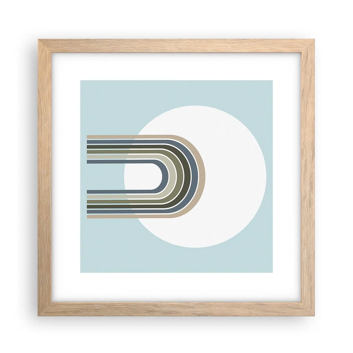 Affiche dans un chêne clair - Poster - Attraction irrésistible - 30x30 cm