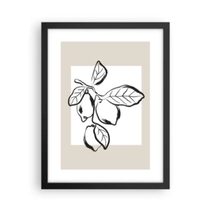 Affiche dans un cadre noir - Poster - Où mûrit le citron… - 30x40 cm