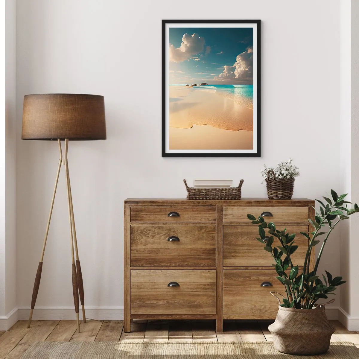 Affiche dans un cadre noir - Poster - Une journée de rêve - 30x40 cm