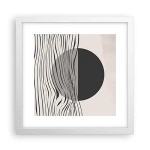Affiche dans un cadre blanc - Poster - Demi composition - 30x30 cm