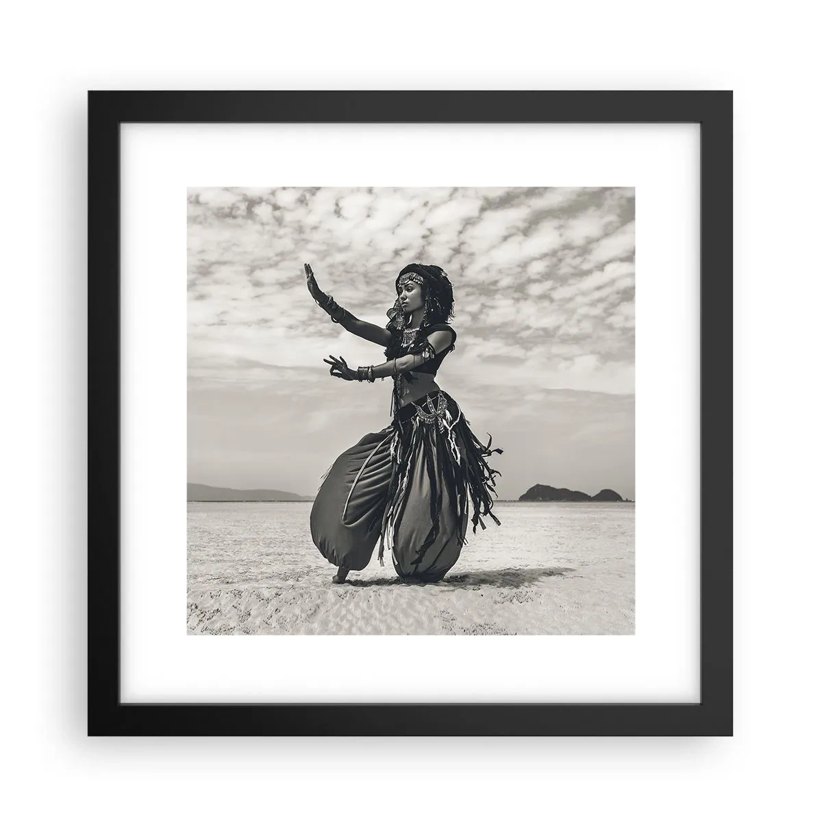 Affiche dans un cadre noir - Poster - Danse des îles du sud - 30x30 cm