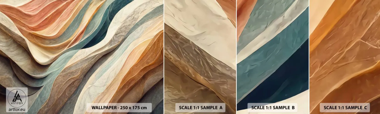 Échantillon de Papier Peint Autocollant Deluxe Sticker - Le moment avant le changement - Texture, Modèle, Brillant - 100x30 cm