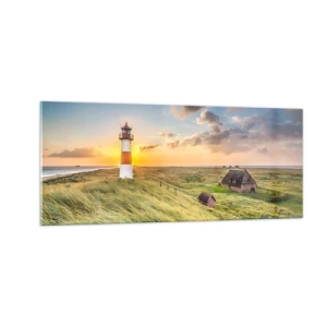 Impression sur verre - Image sur verre - Entre les vagues - 100x40 cm