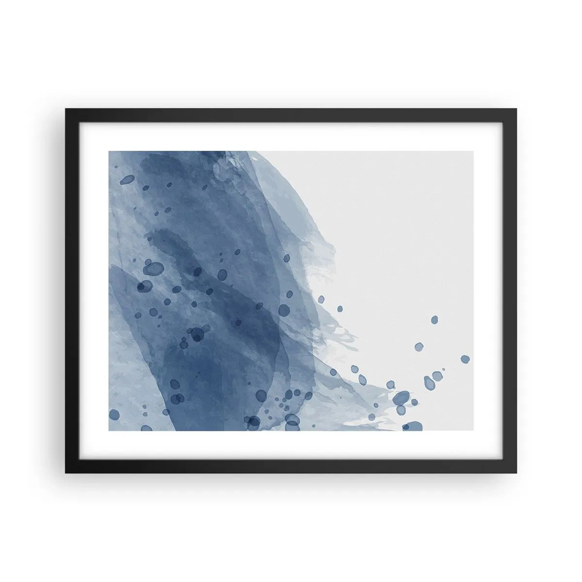 Affiche dans un cadre noir - Poster - Tulle bleu - 50x40 cm