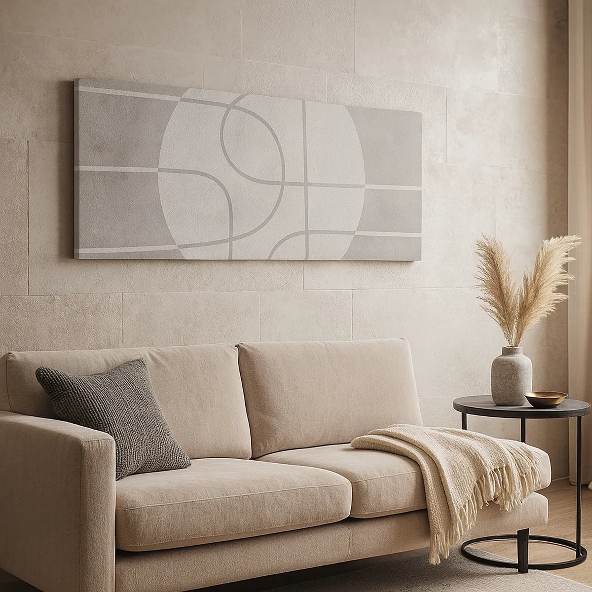 Impression sur toile - Image sur toile - Circulaire et tout droit - 30x30 cm