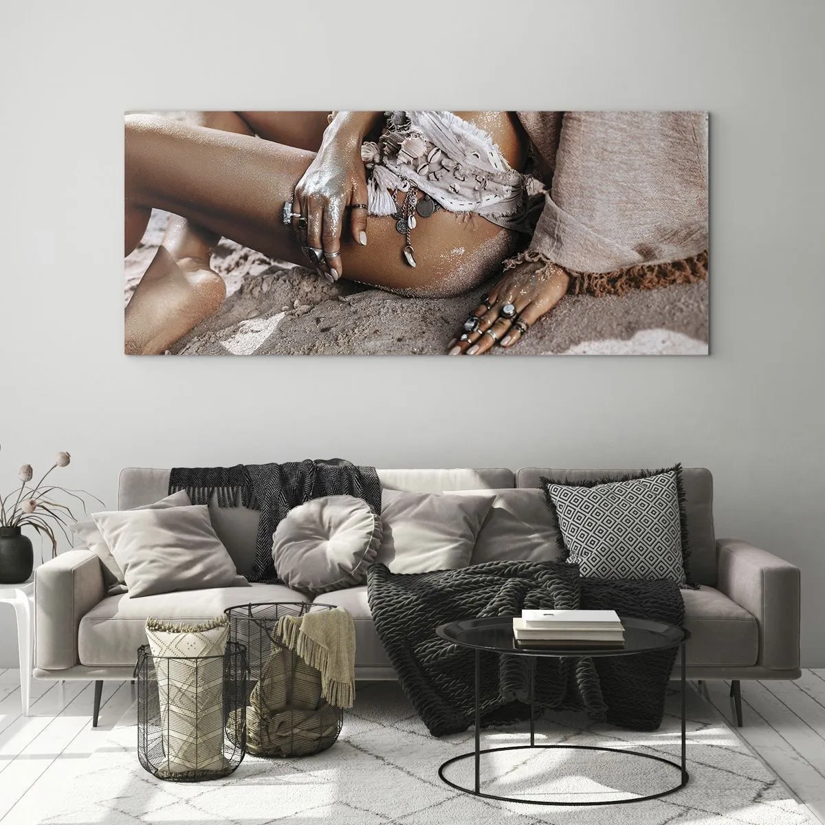 Impression sur verre - Image sur verre - Rejeté par la vague? - 100x40 cm