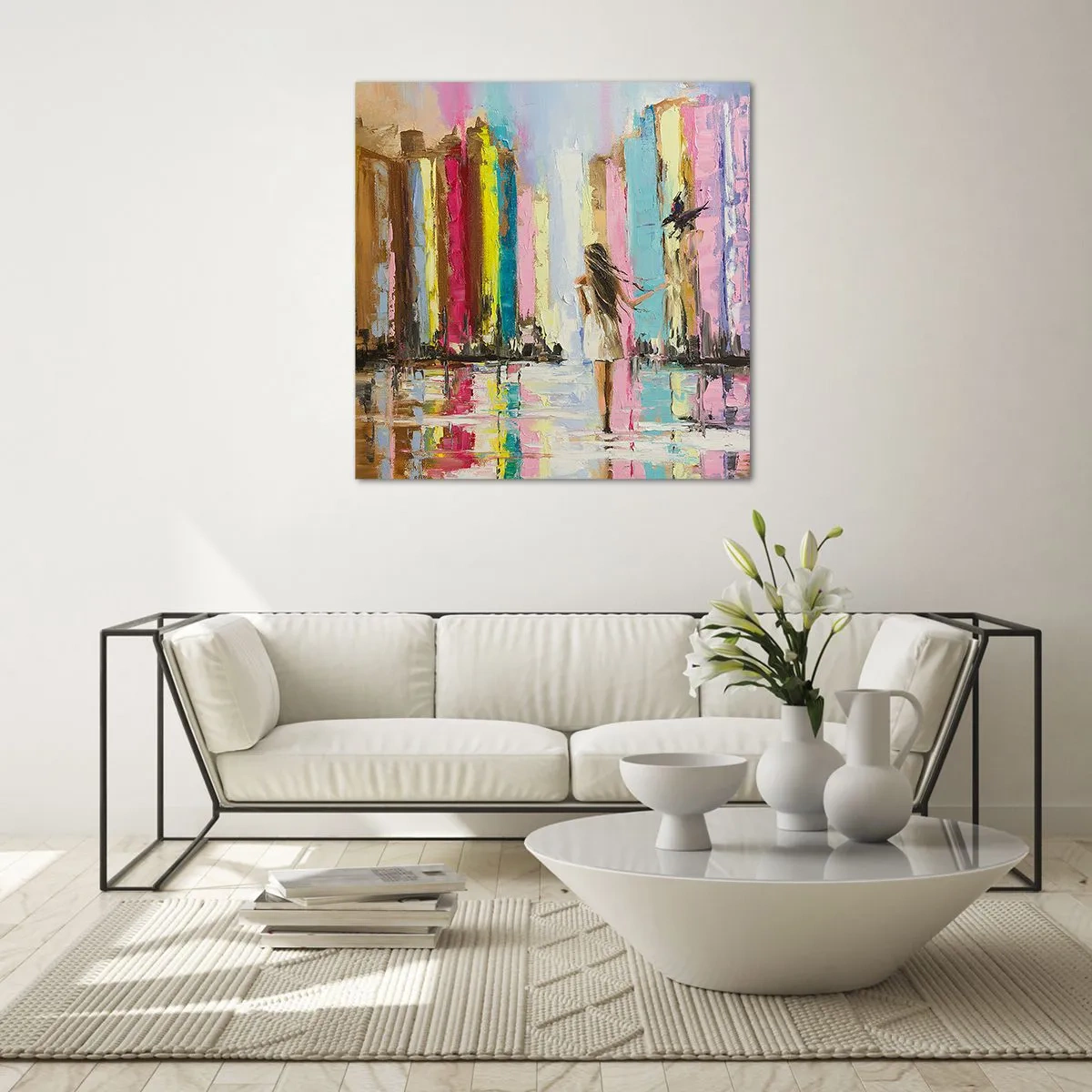 Impression sur verre - Image sur verre - Viens avec moi - 70x70 cm