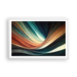Affiche dans un cadre blanc - Poster - Tissé à partir de couleurs - 91x61 cm