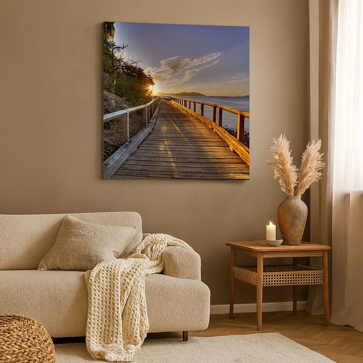 Impression sur toile - Image sur toile - Aller, aller tout le temps en direction du soleil - 30x30 cm