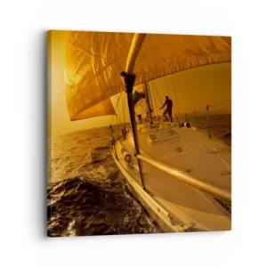 Impression sur toile - Image sur toile - Une soirée en por après une journée haute en couleurs - 30x30 cm