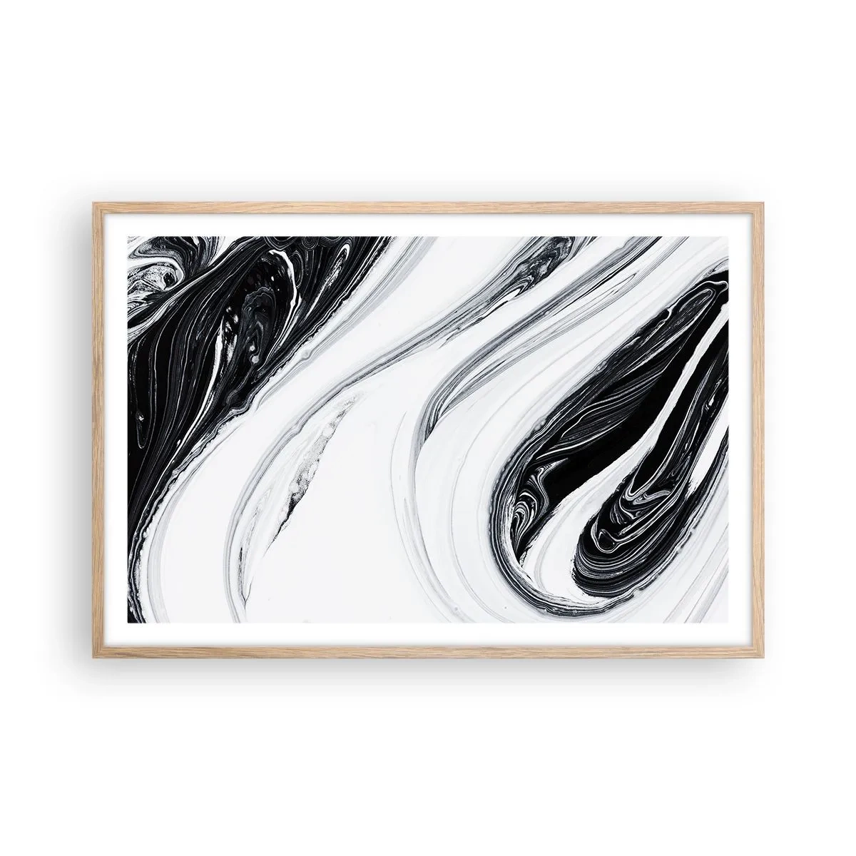 Affiche dans un chêne clair - Poster - Une combinaison d'opposés - 91x61 cm