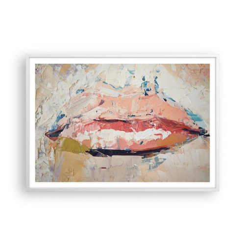 Affiche dans un cadre blanc - Poster - Éveil la pensée - 100x70 cm