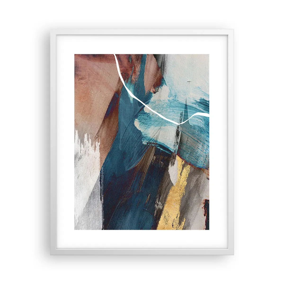 Affiche dans un cadre blanc - Poster - Avec panache et énergie - 40x50 cm