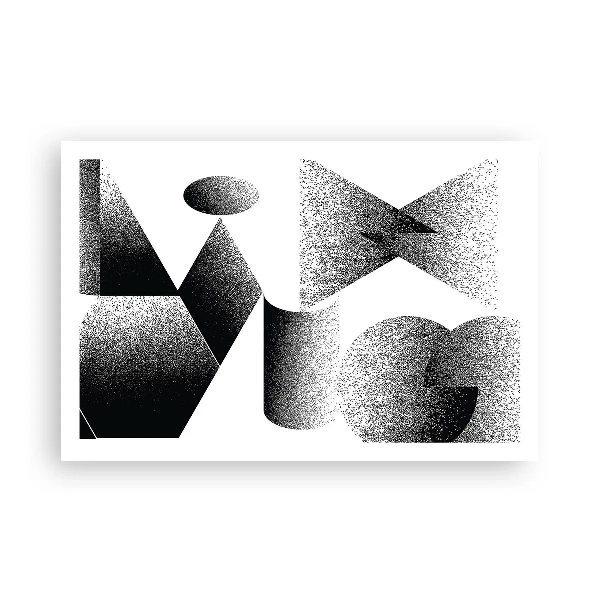 Affiche - Poster - Angles et ovales - 91x61 cm