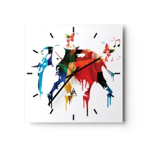 Horloge murale - Pendule murale - Tout le monde peut danser - 40x40 cm