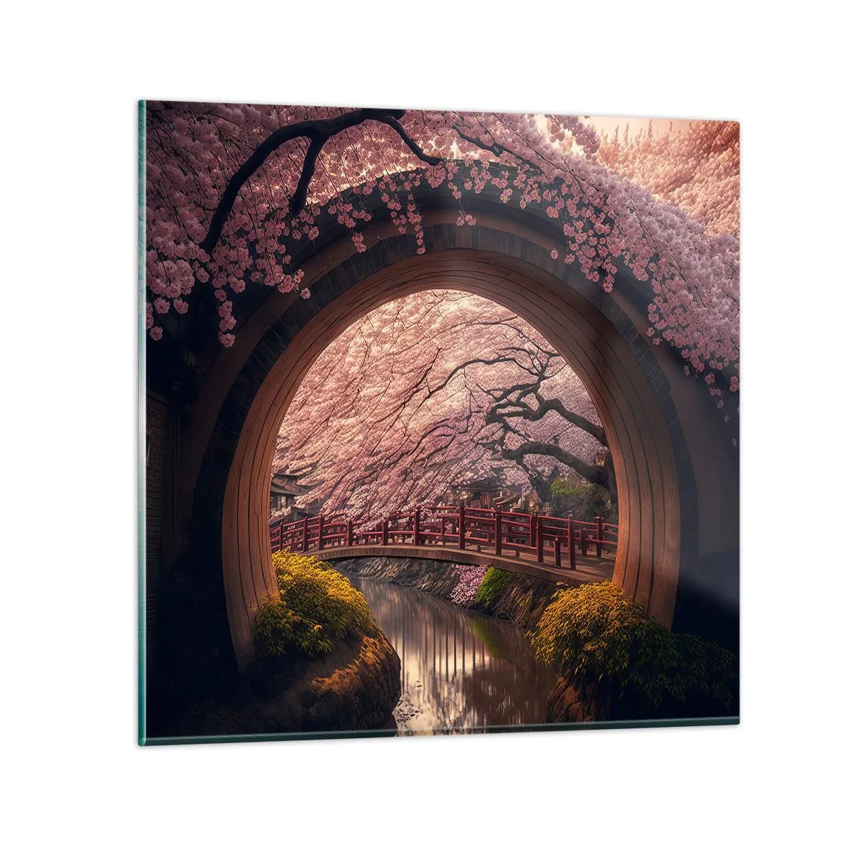 Impression sur verre - Image sur verre - Printemps japonais - 60x60 cm