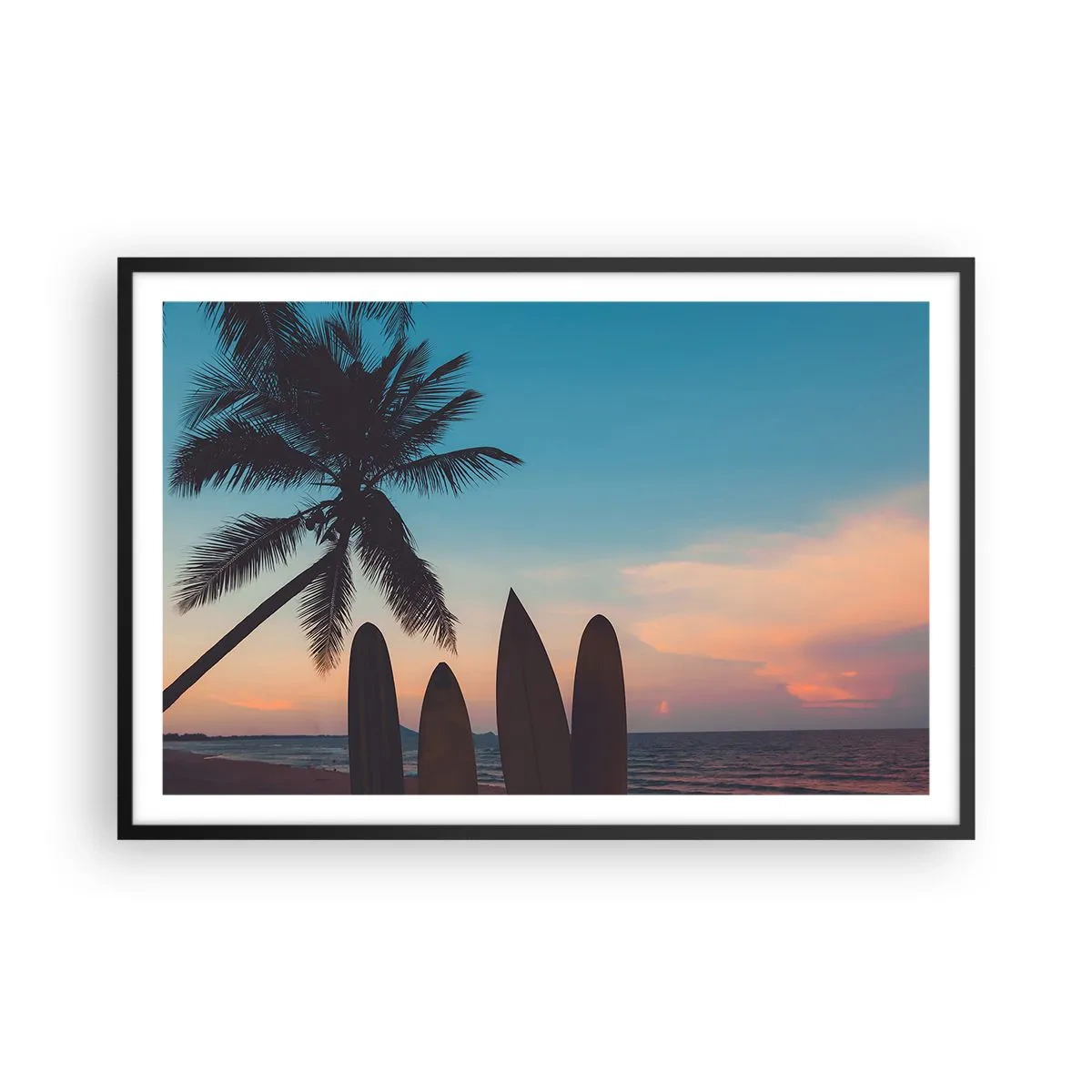 Affiche dans un cadre noir - Poster - Demain sera amusant aussi - 91x61 cm