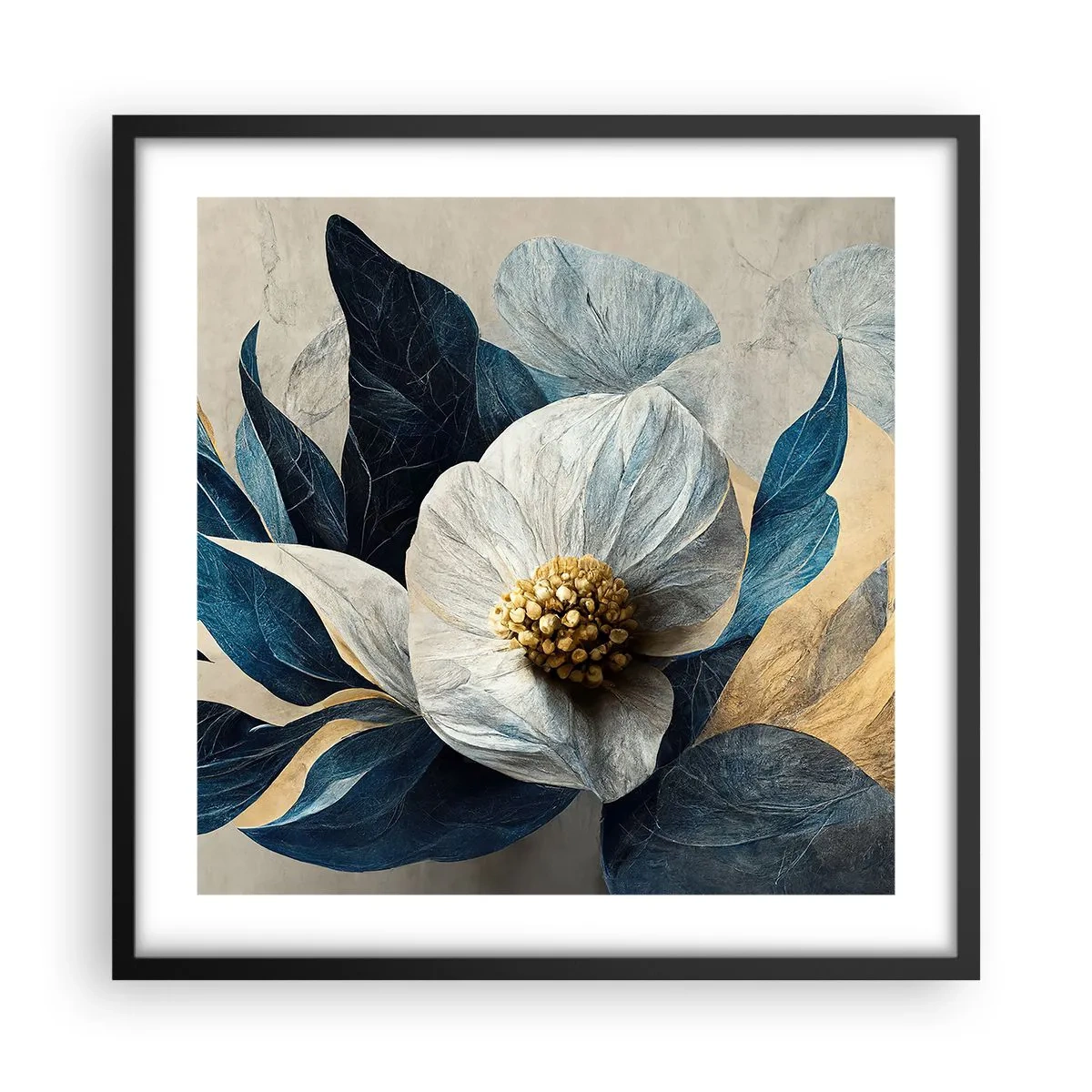 Affiche dans un cadre noir - Poster - Il a un coeur d'or - 50x50 cm