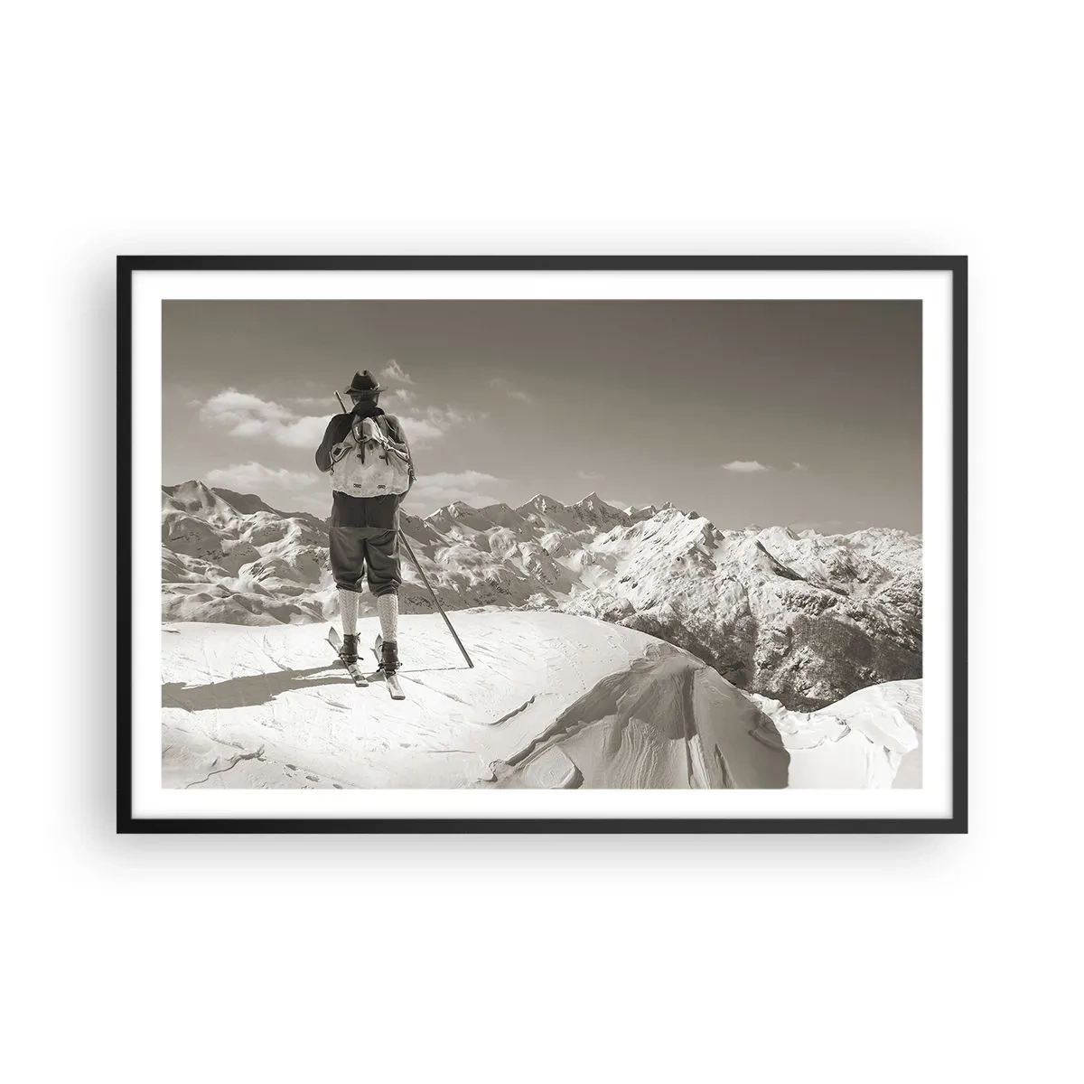 Affiche dans un cadre noir - Poster - Toutes les mêmes ces montagnes - 91x61 cm