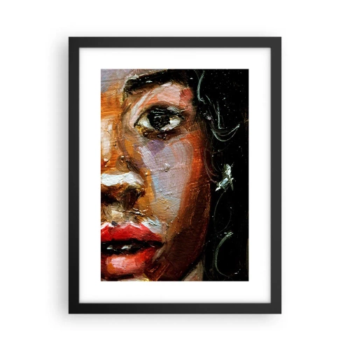 Affiche dans un cadre noir - Poster - Noir et brillant - 30x40 cm