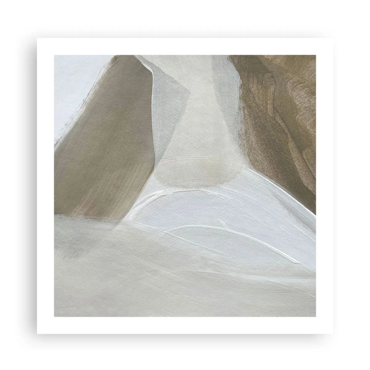Affiche - Poster - Une vague de blanc - 60x60 cm