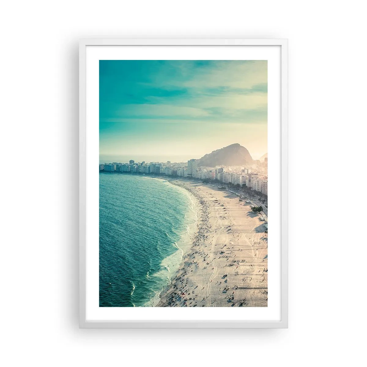 Affiche dans un cadre blanc - Poster - Vacances éternelles à Rio - 50x70 cm