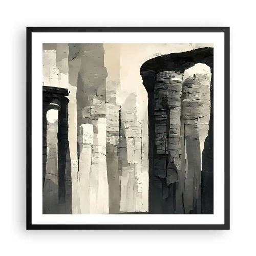 Affiche dans un cadre noir - Poster - La majesté de l'Antiquité - 60x60 cm
