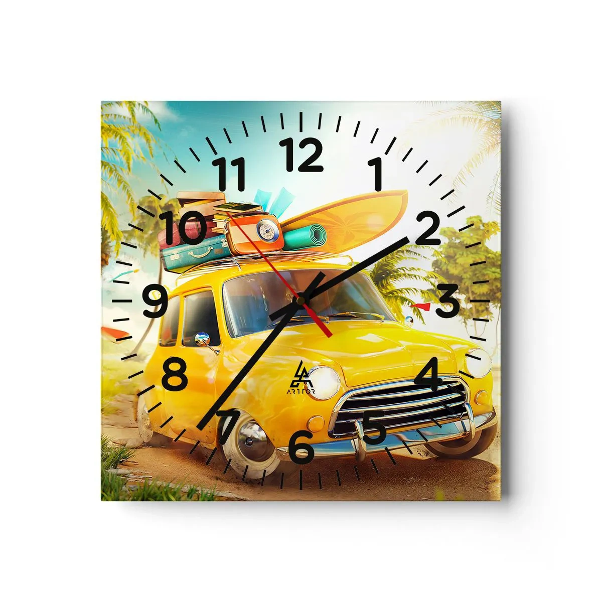 Horloge murale - Pendule murale - Un voyage pour plus d'un sourire - 40x40 cm