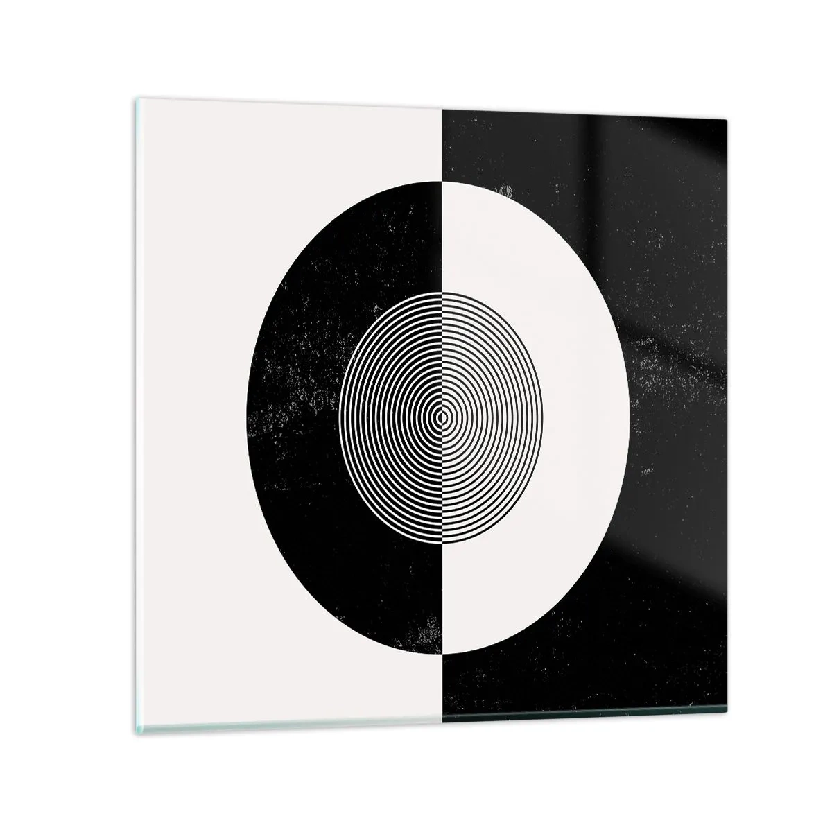 Impression sur verre - Image sur verre - Harmonie de noir et blanc - 40x40 cm
