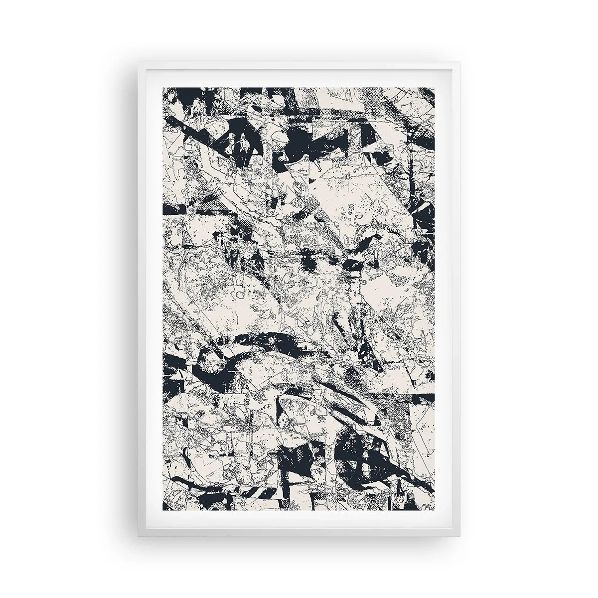 Affiche dans un cadre blanc - Poster - Interpénétration des contraires - 61x91 cm