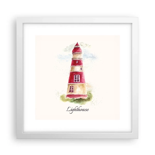 Affiche dans un cadre blanc - Poster - Il y a toujours beau temps autour - 30x30 cm