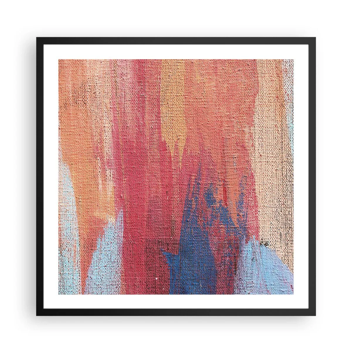 Affiche dans un cadre noir - Poster - Ecoulement de l'arc-en ciel - 60x60 cm